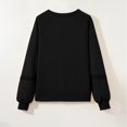 thumbnail image 6 of Lumistal Womens Sweatshirt Long Sleeve V Neck Lace Loose Fit Fall Pullover Tops Sweatshirts for Women Trendy Lightweight Tunic Top Spring Fall Outfits Black M, 6 of 6