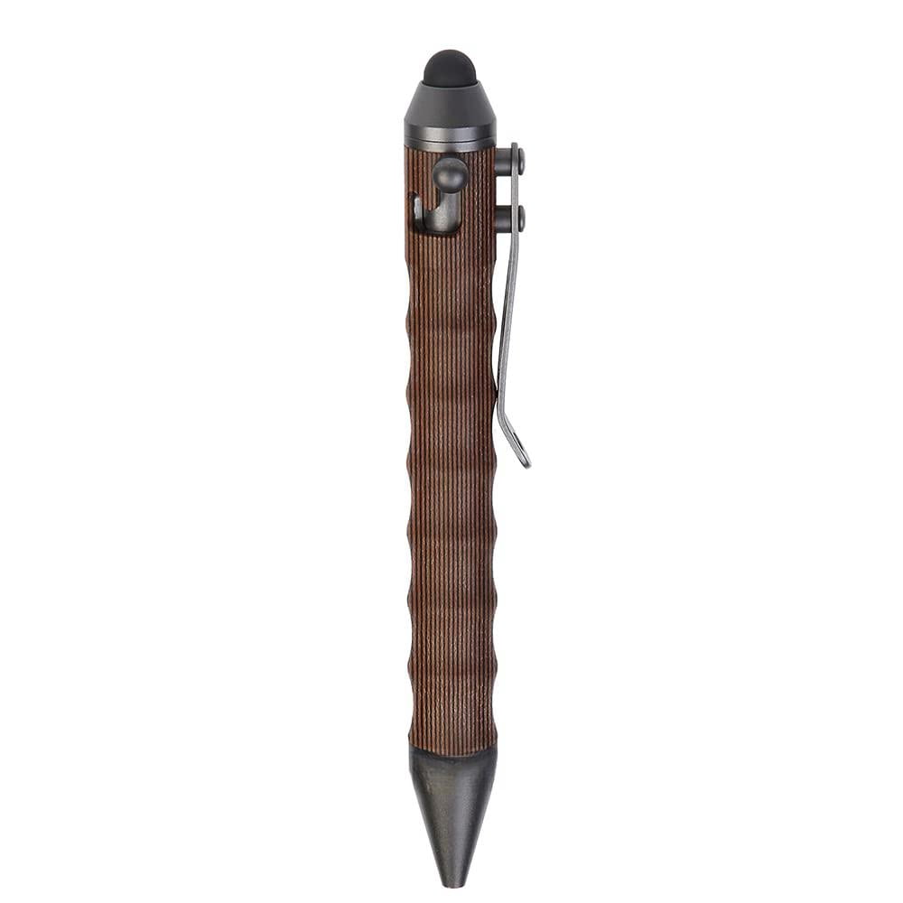 Bolt Action Touch Screen Ballpoint Pens Orange/Black Refillable EDC