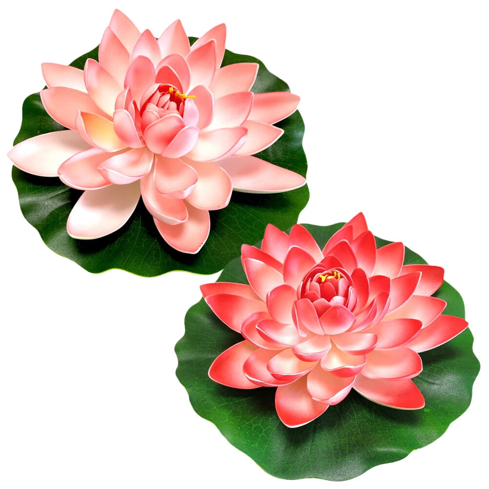 2pcs Highly Simulation Fake Lotusflower Pond Floated Lotusflower