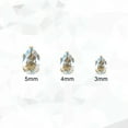 thumbnail image 4 of 12 Pairs 18K Gold Plated Surgical Stainless Steel Stud Earrings, Flat Back Screw Round Heart Star Square Teardrop CZ Brithstone Cartilage Helix Stud Earrings Set for Women, 4 of 7