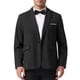 thumbnail image 5 of CHAQUETA DE TRAJE DE NEGOCIO SÓLIDA DE UN BOTÓN CON SOLAPA DE MUESTRA PARA HOMBRES CHIC INSPIRADOS 2XL NEGRO, 5 of 5