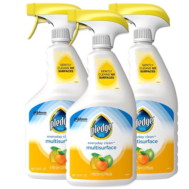 Spray limpiador Pledge con pH balanceado para múltiples superficies, 750 ml (paquete de 3)