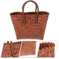 thumbnail image 4 of Bolso de mano tejido a mano de la bolsa de asas de la playa del bolso de las mujeres para la comida campestre, 4 of 6