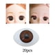 thumbnail image 5 of Feelfreeau - Juego de 20 piezas de 0,4 x 0,5 pulgadas, de ojos simulados para muñecas, accesorio de forma ovalada Marrón Macarena Globos oculares de simulación, 5 of 8