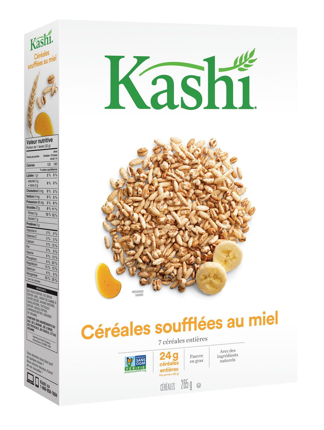 Céréales soufflées au miel Kashi, 265 g