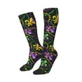 thumbnail image 2 of Balery Mardi Gras6 Printed Novelty Socks Men's Women's Crew Socks Sports Socks Knee High Socks Cotton Socks Quirky and Cool Socks, 2 of 9