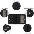 thumbnail image 4 of Womens Rfid Blocking Small Compact Bifold Luxury Genuine Leather Pocket Wallet Ladies Mini Purse with ID Window,black, 4 of 5
