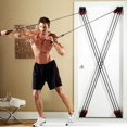 thumbnail image 1 of Weider X-Factor Gym de Porte Gym à Domicile Entraînement Complet du Corps, Entraînement de Force Multi-Gym pour l'Entrée de Gym avec Bandes de Résistance Lourde, Barre de Squat, 2X Poignées Rembourrées, 2X Sangles de Chevilles, DVD, 1 of 9