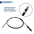 thumbnail image 3 of Cable de liberación del capó Unique Bargains para Volkswagen Golf/GTI 2004-2009 para Volkswagen Jetta 2006-2010 No. 1K1823535A Cable de liberación del capó del motor 1 pieza, 3 of 6
