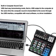 thumbnail image 4 of Sound Board Mixer, Balanced XLR Input Wide Compatibility LED Indicator Light 4 Channel Mixing Console Thin and Dustproof  for Family Entertainment, 4 of 7