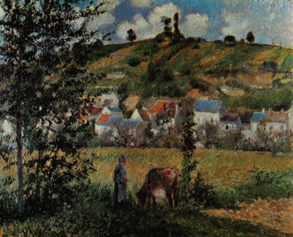 Chaponval landscape 1880 Poster Print by Camille Pissarro - Walmart.com ...