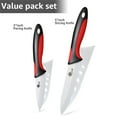 thumbnail image 5 of Ceramic Knife Set 2 Pack Fruit Meat Cutting Vegetable Paring Knife Set with Blade Guard for Kitchen and Restaurant, 6" Chef and 3" Paring Knife, 5 of 7