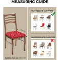 thumbnail image 3 of Christmas Snowflakes Chair Seat Covers for Dining Room 4 Pieces, Winter Red White Xmas Holiday Chair Seat Protector Cushion Slipcovers for Kitchen Restaurant Office, 3 of 6