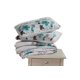 thumbnail image 3 of Luxury Home Collection Juego De Colcha Reversible Acolchada De 3 Piezas King/California King Con Estampado Floral, Color Turquesa, Blanco Y Gris, 3 of 4