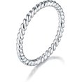 thumbnail image 1 of Anillo de plata de ley 925, anillo de eternidad trenzado, anillos apilables de 2 mm, tamaño 4-12, 1 of 4