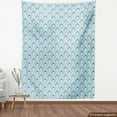 thumbnail image 3 of Hedgehog Fabric by the Yard, Watercolor Art Smiling Happy Characters with White Daisies on Blue, Upholstery Fabric for Dining Chairs Home Decor Accents, 3 Yards, Pale Blue Grey White by Ambesonne, 3 of 4