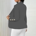thumbnail image 5 of Sentmoon Womens Blazers Color Block Long Sleeve Lapel Button Down Blazer Jacket with Cuff Detail for Office Work, 5 of 8