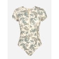 thumbnail image 4 of One Piece Swimsuit For Women High Neck Zipper Short Sleeve Bathing Suit, 4 of 5