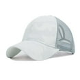 thumbnail image 2 of Baseball Cap Sunshade Breathable Cotton Ponytail Hat Headwear Outdoor Sports Wear With Adjustable Back Closure For Messy High Buns, 2 of 7