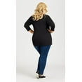 thumbnail image 4 of Avenue Women's Plus Size Wessex Essential Longline Tee Top, 4 of 6