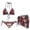 Boho Rose Skull, variant on Women’s Flame Cow Print Bikini Sets Two Piece Triangle Halter Swimsuit Set with Short Chiffon Beach Coverup Skirt Women’s Summer Fashion Trend Beachwear