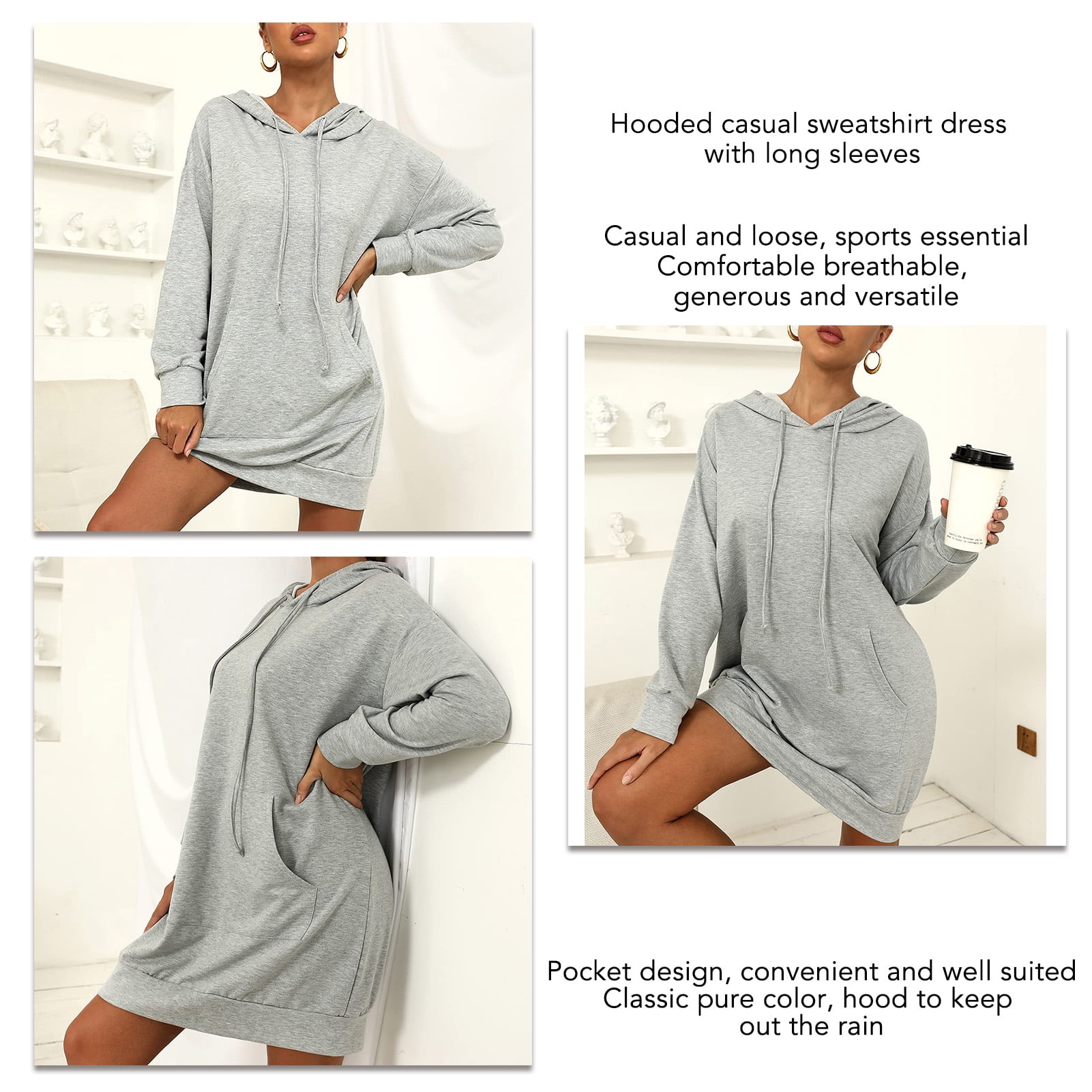 Knee length sweatshirt dress hot sale