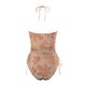 thumbnail image 4 of WILLBEST Trajes de Baño Mujer Con Falda de Moda de Verano de Las Mujeres de La Hoja de Arce Línea de Impresión Sexy Con Cordones Traje de Baño Dividido, 4 of 4