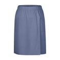 thumbnail image 7 of biudgviw Knee Length Skorts Skirts for Women Elastic Waist Tennis Skirt Trendy Casual Wide Leg Bermuda Shorts with Pockets, 7 of 7