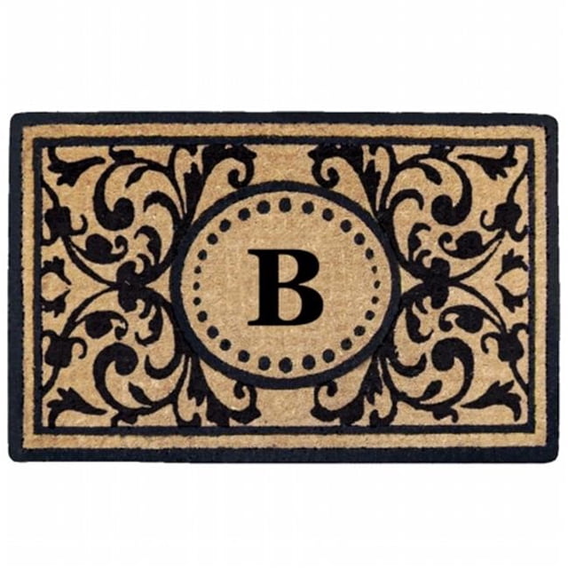 Nedia Home O2319B 22 x 36 Po Heavy Duty Coco Mat Monogrammé B