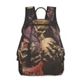 thumbnail image 3 of Balery Eerie Skull Holding Another Lightweight Backpack for Men and Women - Durable and Water-Resistant, Ideal for School, Work, Travel, and Everyday Use, 3 of 9