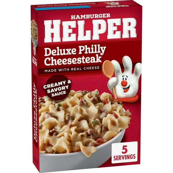 Hamburger Helper Deluxe Philly Cheesesteak Pasta, 4.8 oz Box- Pack of 2
