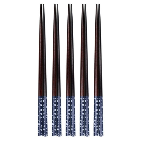 

Kitchen Tableware Reusable Wood Chopsticks Non Slip For Noodles For Household Blue
