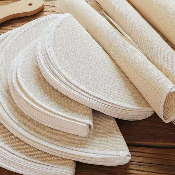 CTIRCHIU 10Pcs Beige Steamer Pads Cotton Gauze Non Stick Cloth for Household and Commercial Use