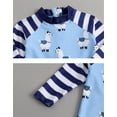 thumbnail image 7 of ATAIKU 0-4T Baby Boys Alpaca One Piece Swimsuit Rash Guard Suits Toddler Long Sleeve Swimwear Kids UPF 50+ Zipper Bathing Suit, 7 of 7