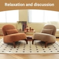 thumbnail image 6 of CQSXDA Accent Chair with Solid Wood Legs, Soft Cushioned Armless Living Room Seating for Bedroom and Waiting Room, 6 of 13