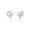 Silver, variant on Elli by Julie & Grace Clear Crystal Heart Stud Earring 925 Silver For Women
