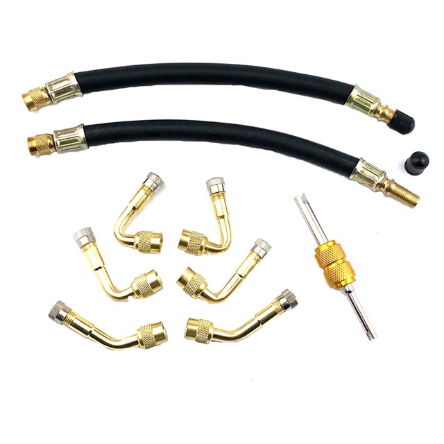 Adaptador Válvula Doblada en Ángulo 45 90 Y 135 Grados Varilla Extensión Vástago Válvula Neumático Latón