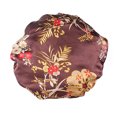 thumbnail image 1 of Minnieouse Gorro para dormir para mujer, banda ancha elástica de satén, calentador para el cuero cabelludo, herramientas de belleza para la ducha, gorro Sombreros café M（56-58cm） Minnieouse AP009657-06B, 1 of 6
