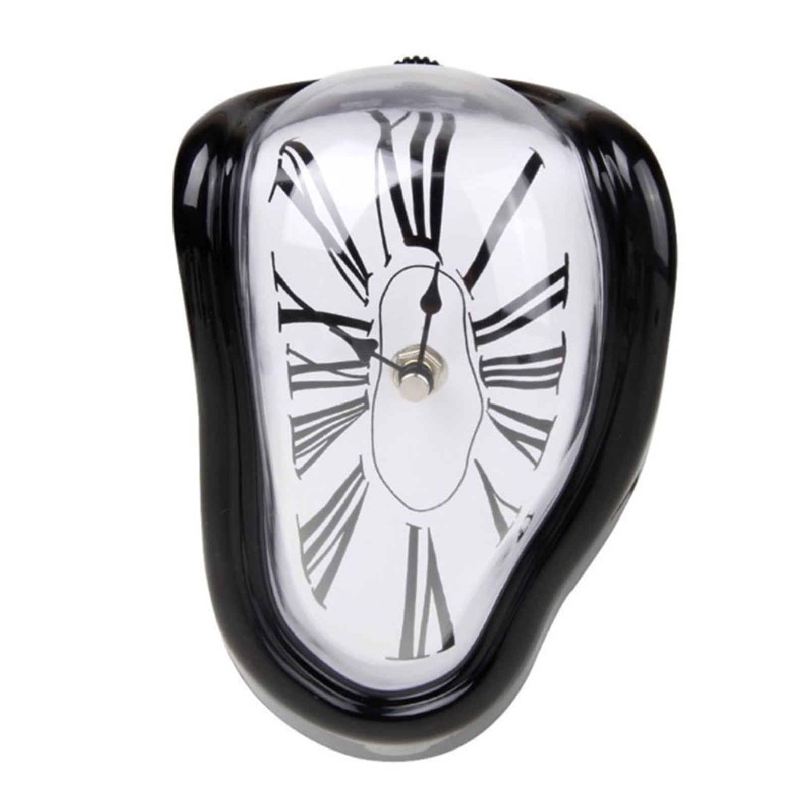 Jinveno Melting Clock Modern Surrealistic Shelf Decor Distorted Clock