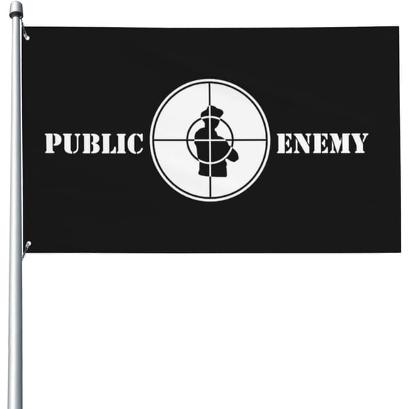 Public Hip Hop Enemy Flag 3x5 Ft Garden Yard House Flags Decorative Banner, Indoor Outdoor Party Home Decor