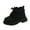 Black, variant on Toddler Boys Girls Hiking Boots Waterproof Non Slip Warm Winter Ankle Oxford Snow Boots