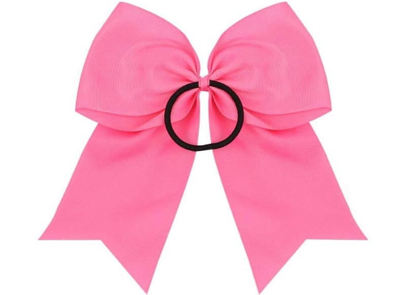 Yoyauz 8" Plus Cheerleader Bow Girl Hair Ornament with Ponytail Stand Bow Cheerleader Soft Football Competition Sports