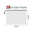 thumbnail image 2 of Bolsas de archivo con cremallera, bolsa de plástico con cremallera, bolsa impermeable para documentos, juegos de mesa, bolsas de almacenamiento para oficina, hogar y viaje, 10 Uds., 2 of 5