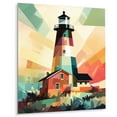thumbnail image 2 of Designart "Lighthouse by the Sea I" Coastal Metal Wall Decor, 2 of 5