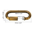 thumbnail image 2 of Uxcell 6mm Steel Chain Quick Links Screw Locking Chain Connector Ring Hook Clips 132 Lbs Gold Bronze 3 Pack, 2 of 6