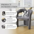 thumbnail image 6 of Boucle Accent Chairs Set of 2, Modern Upholstered Barrel Dining Chair - Fabric Living Room Chairs,Comfy Barrel Side Chair Lounge Arm Chair for Living Room,Kitchen, Dining Room, 6 of 8