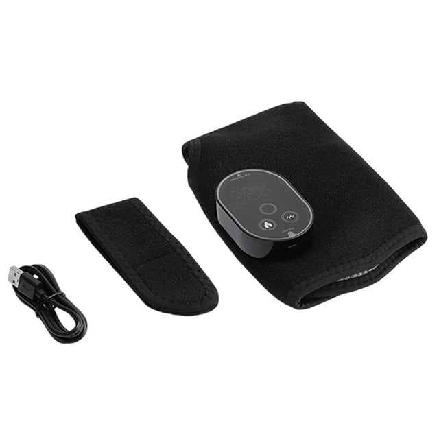 Masajeador de tobillo portátil 2 en 1, almohadilla térmica, soporte para hombres, regalo de cumpleaños para el hogar negro