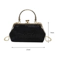 thumbnail image 3 of Bolsa Elegantes carteras de mano con diamantes de imitación para mujer, de mano para boda, fiesta, novia Tmvgtek Para Estrenar, 3 of 9