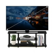 Furinno Turn-N-Tube No Tool 3-Tier Entertainment TV Stands, Black