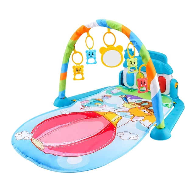 fheaev Play Mat Piano Activity Mat With Play Mat For With 5 Linkable Toys